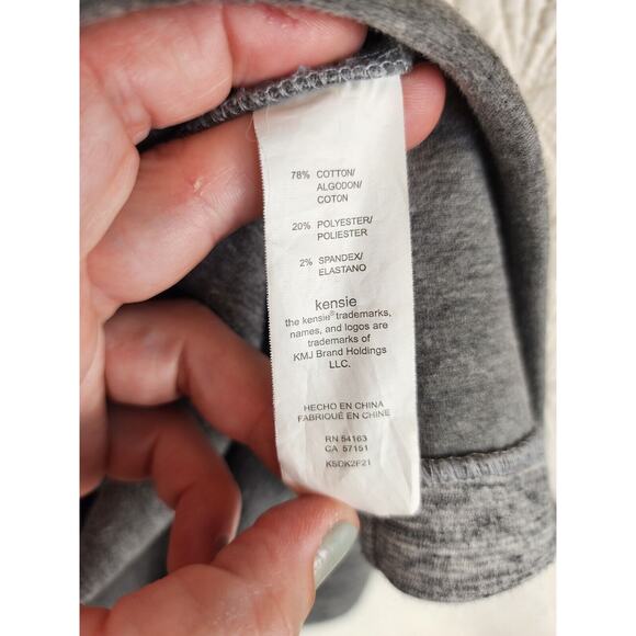 Kensie Womens Knit Jacket Pockets No Closure Heather Gray Size Large - Picture 4 of 7